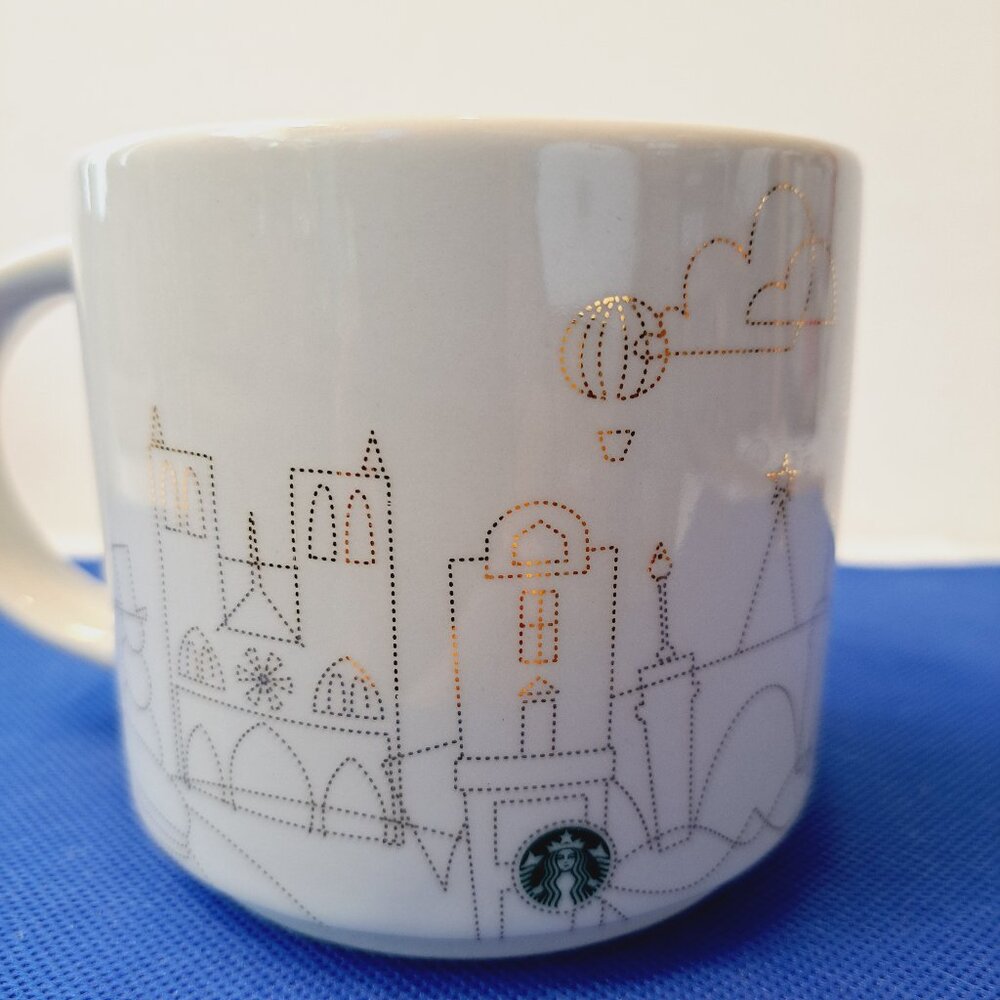 Starbucks You are Here Paris France Europe Christmas Gold Coffee City Mug 14 Oz - Picture 3 of 10